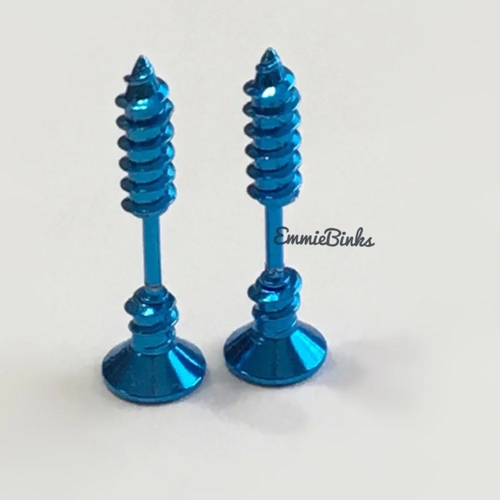 New 2 PAIR New Colors Stainless Steel | Easy To Wear | Trendy Design | Punk - Picture 3 of 16